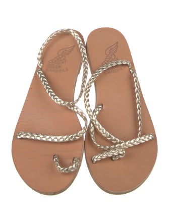 Ancient Greek Sandals Leather Braided Accents Sandals