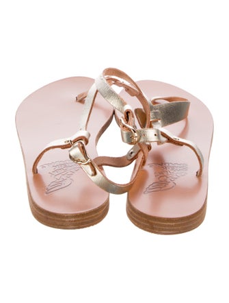 Ancient Greek Sandals Leather T-Strap Sandals