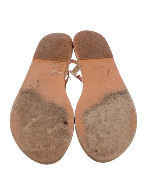 Ancient Greek Sandals Leather T-Strap Sandals
