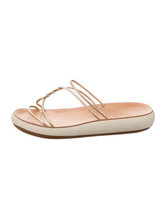 Ancient Greek Sandals Leather Slides