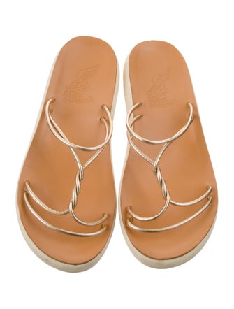 Ancient Greek Sandals Leather Slides