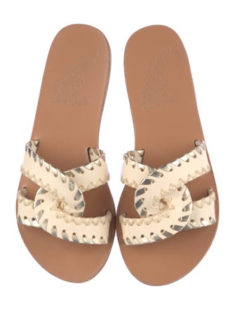 Ancient Greek Sandals Leather Slides