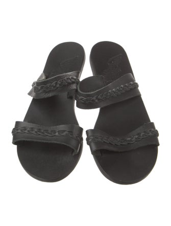 Ancient Greek Sandals Leather Slides