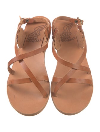 Ancient Greek Sandals Leather Slingback Sandals