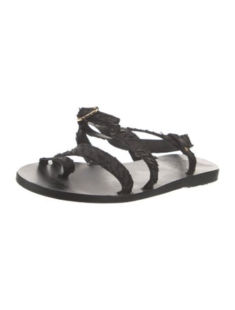 Ancient Greek Sandals Leather Slingback Sandals
