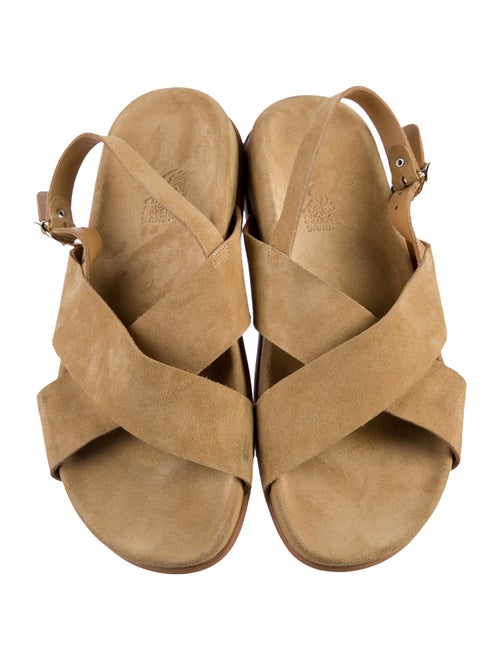 Ancient Greek Sandals Suede Slingback Sandals