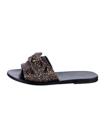 Ancient Greek Sandals Animal Print Slides