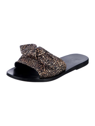 Ancient Greek Sandals Animal Print Slides