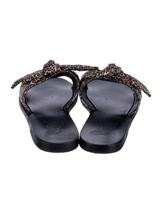 Ancient Greek Sandals Animal Print Slides