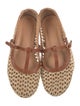 Ancient Greek Sandals Raffia Colorblock Pattern Mary Jane Flats