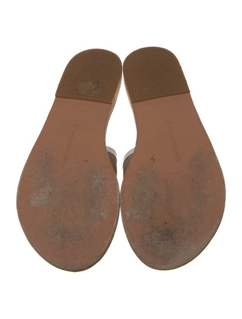 Ancient Greek Sandals Suede Colorblock Pattern Flats