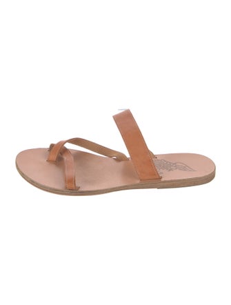 Ancient Greek Sandals Leather Slides