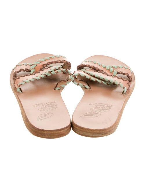Ancient Greek Sandals Leather Printed Flats