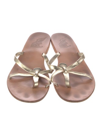 Ancient Greek Sandals Leather Slides