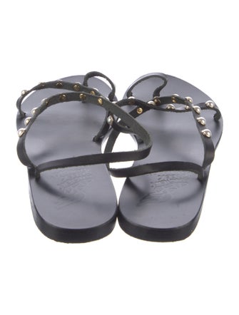 Ancient Greek Sandals Leather Slingback Sandals