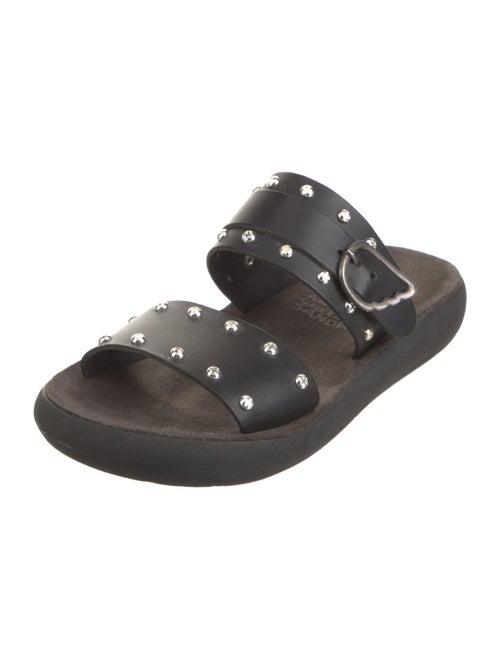 Ancient Greek Sandals Leather Studded Accents Slides