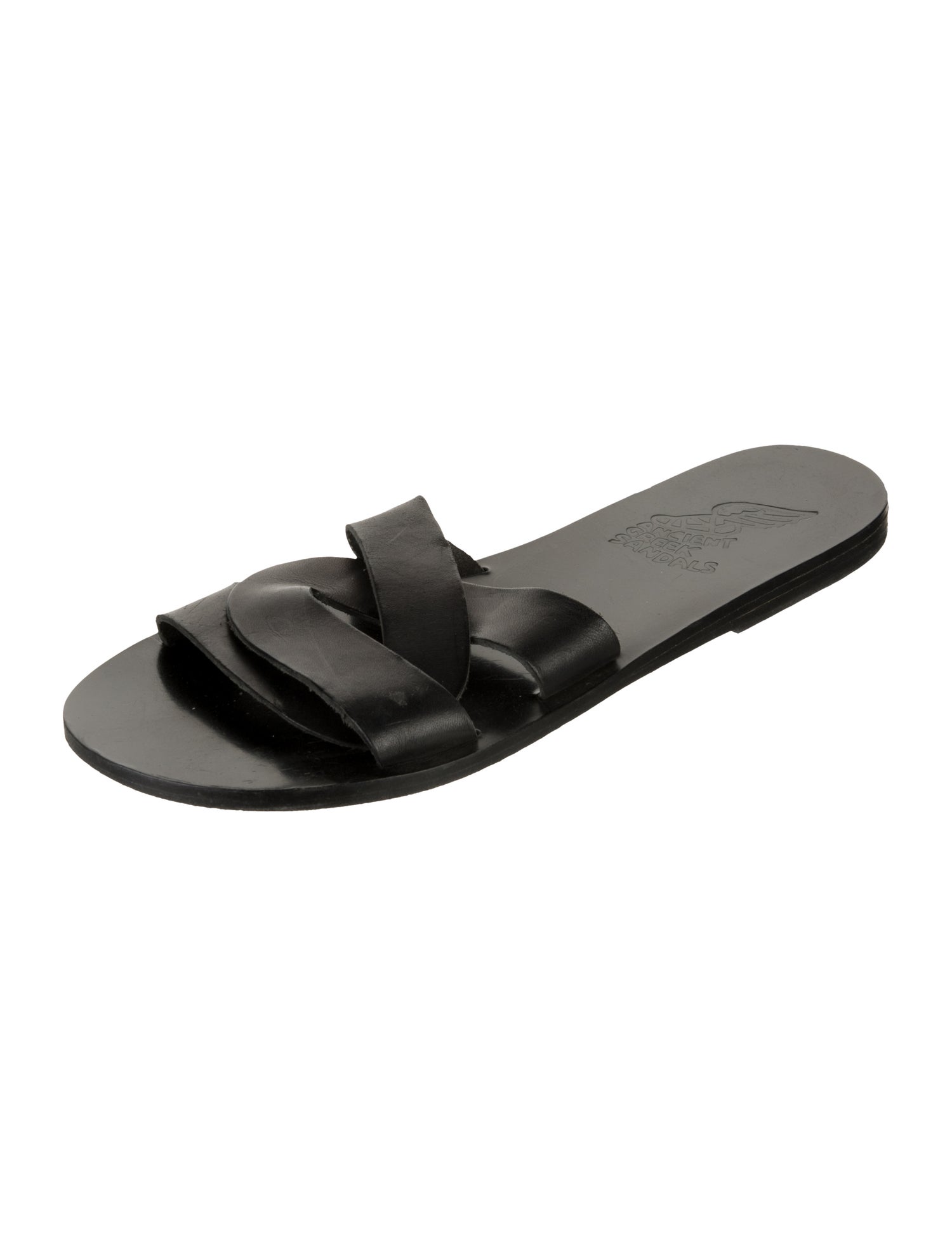 Ancient Greek Sandals Leather Slides