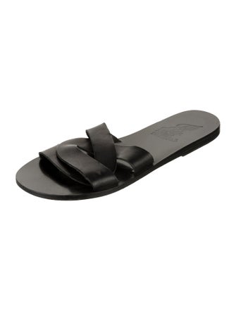 Ancient Greek Sandals Leather Slides