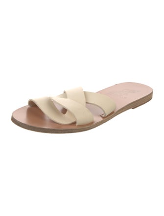 Ancient Greek Sandals Leather Slides