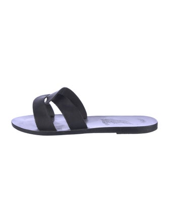 Ancient Greek Sandals Leather Slides