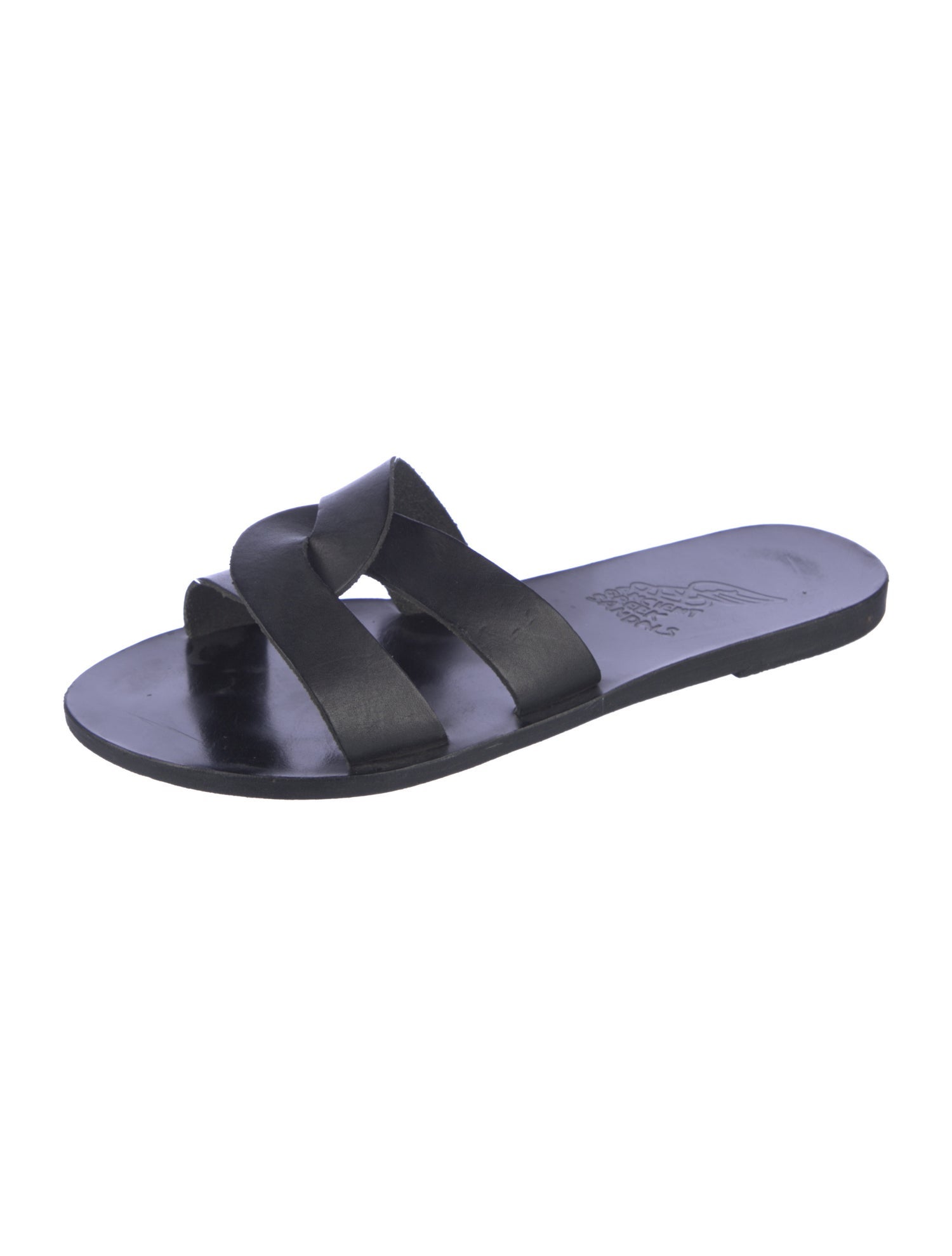 Ancient Greek Sandals Leather Slides