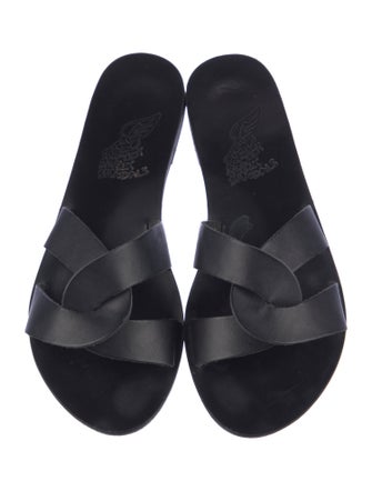 Ancient Greek Sandals Leather Slides