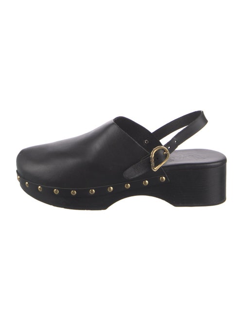 Ancient Greek Sandals Leather Studded Accents Slingback Pumps