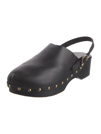 Ancient Greek Sandals Leather Studded Accents Slingback Pumps