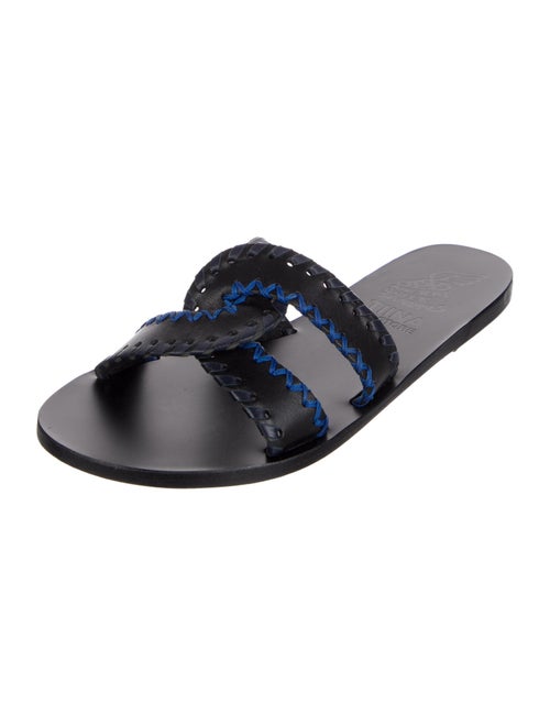 Ancient Greek Sandals Leather Slides