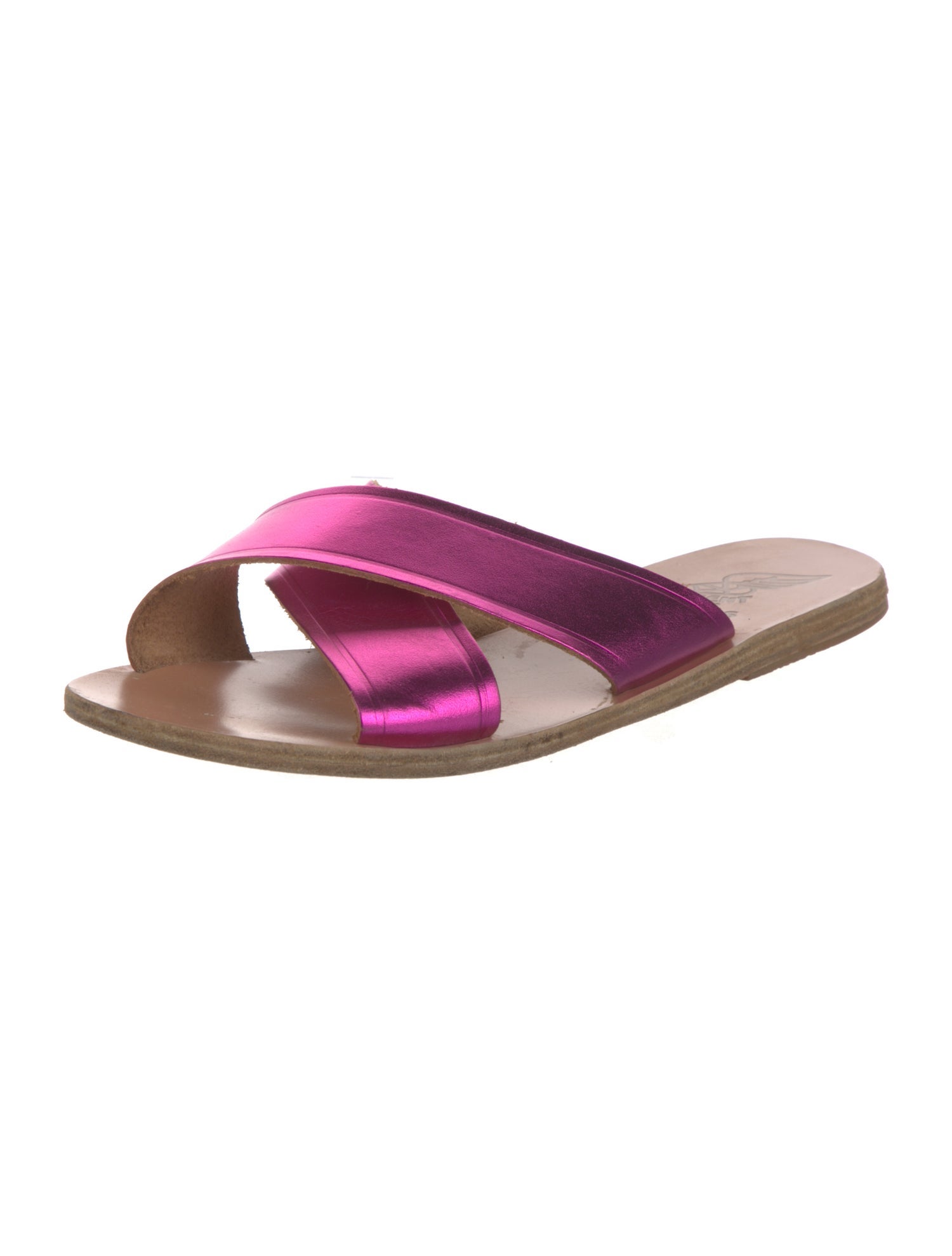 Ancient Greek Sandals Leather Slides