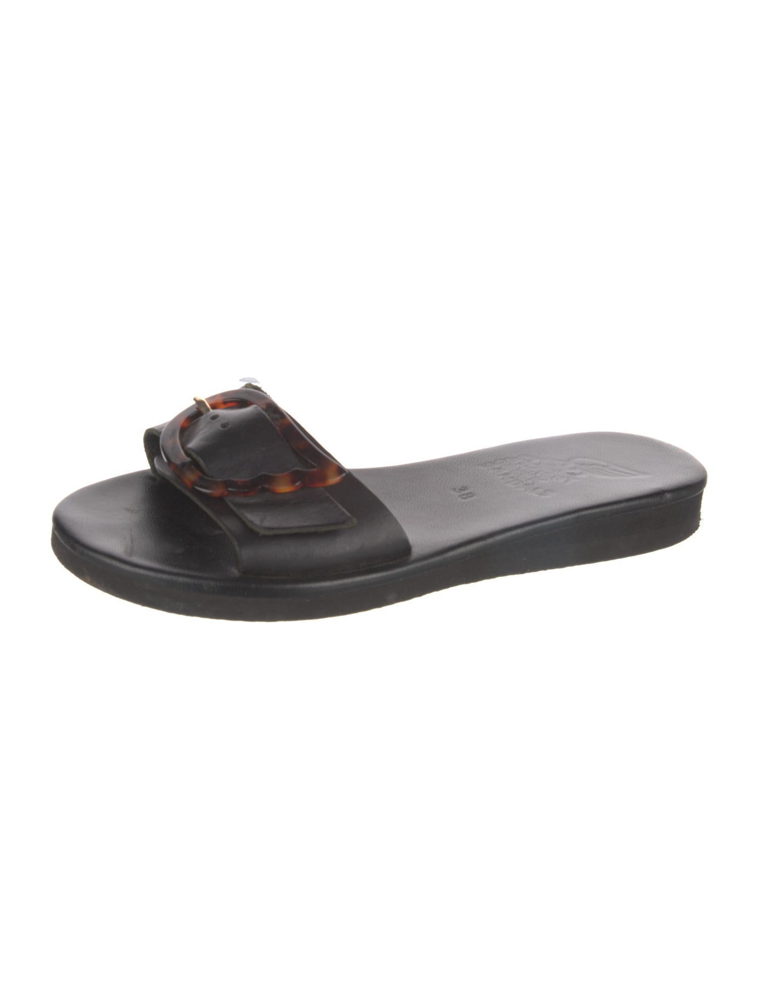 Ancient Greek Sandals Leather Slides