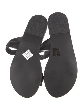 Ancient Greek Sandals Leather Slides