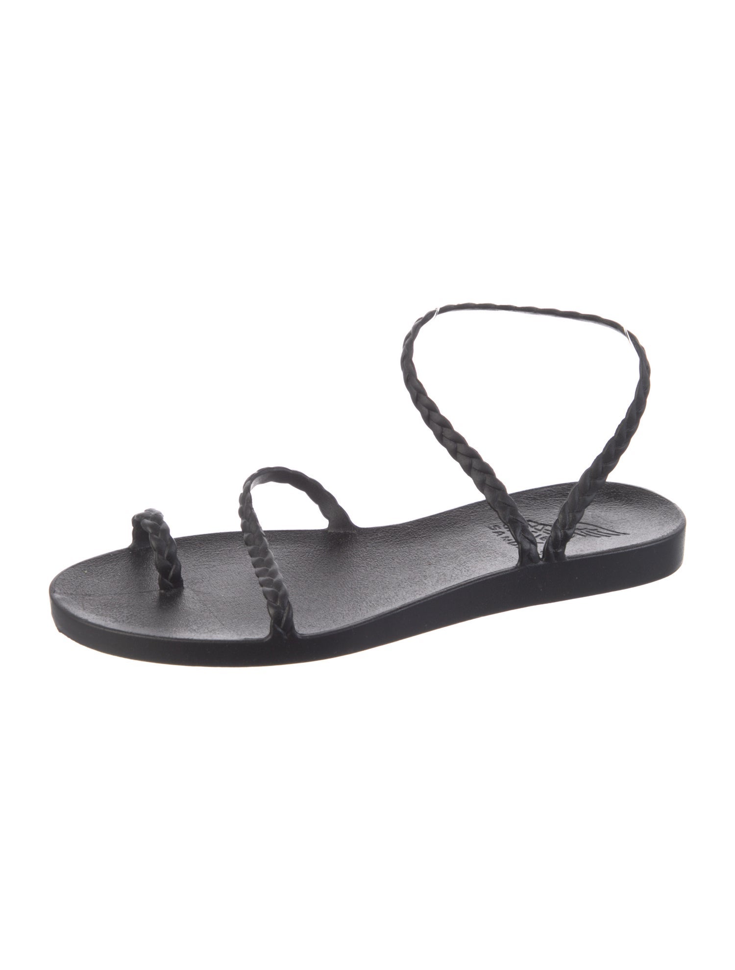 Ancient Greek Sandals Leather Braided Accents Gladiator Sandals