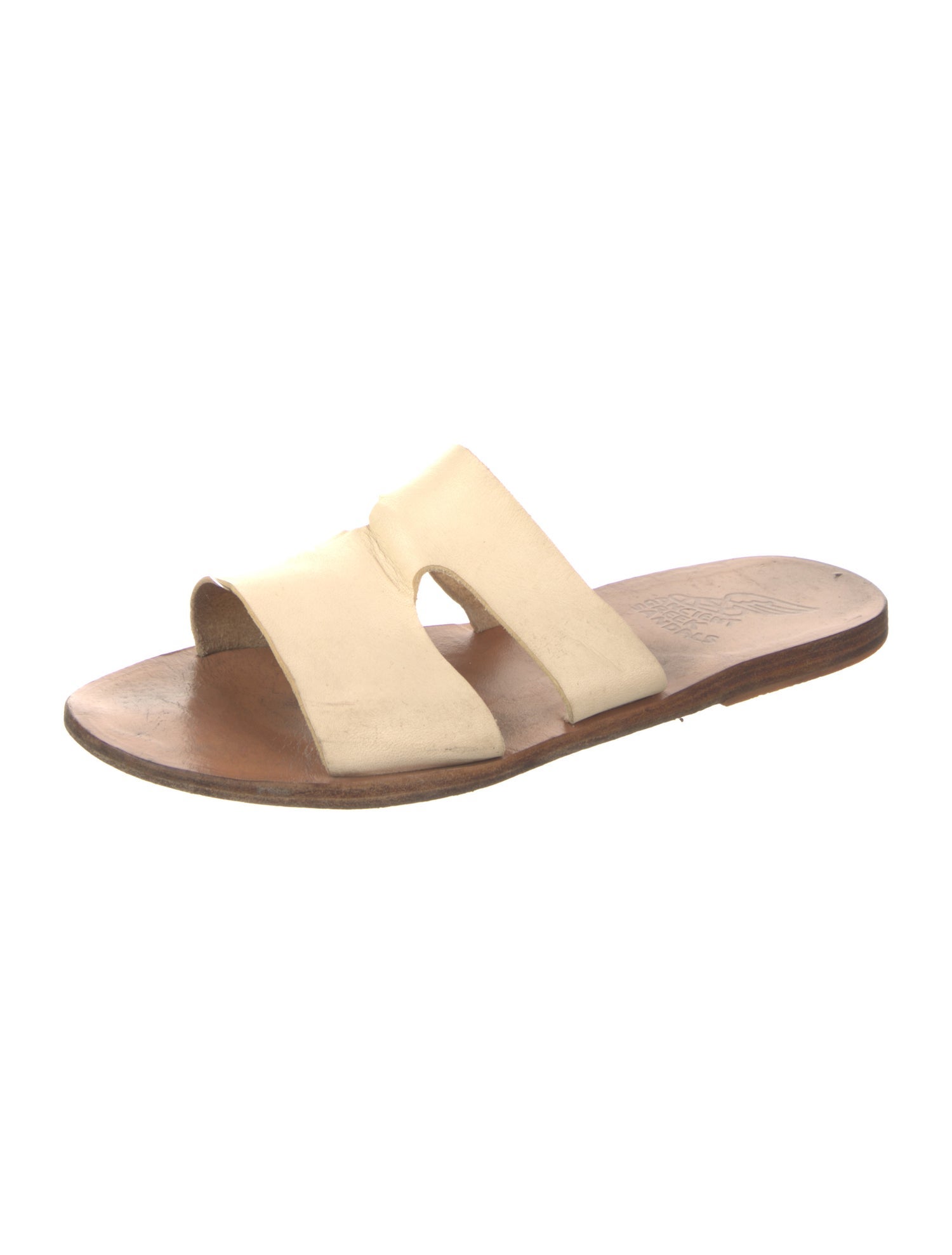 Ancient Greek Sandals Leather Slides
