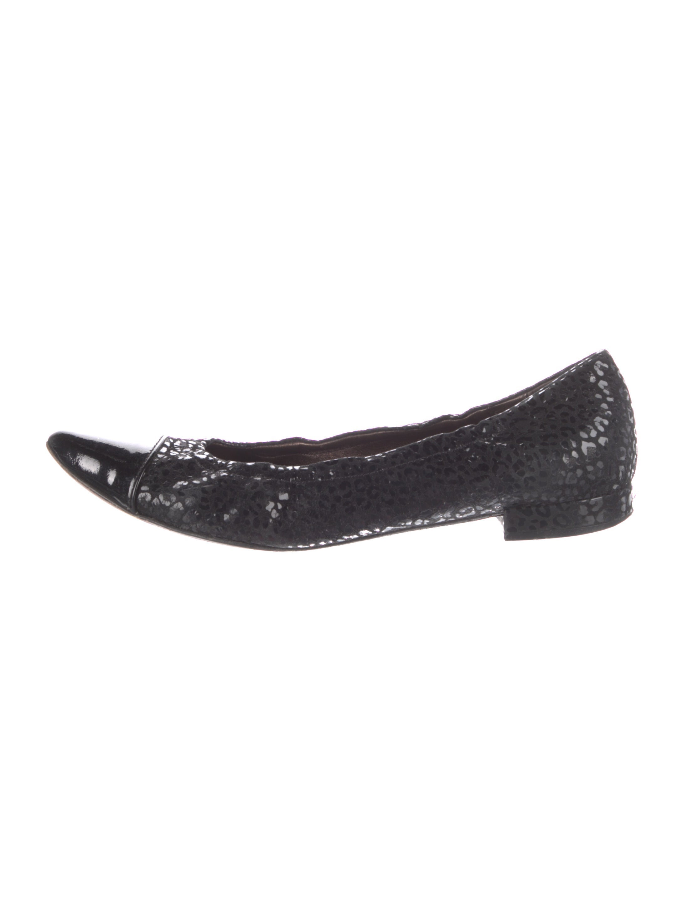 AGL Animal Print Ballet Flats Black Flats, Shoes WAGLE25189 The