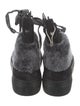 AGL Suede Fur Trim Combat Boots