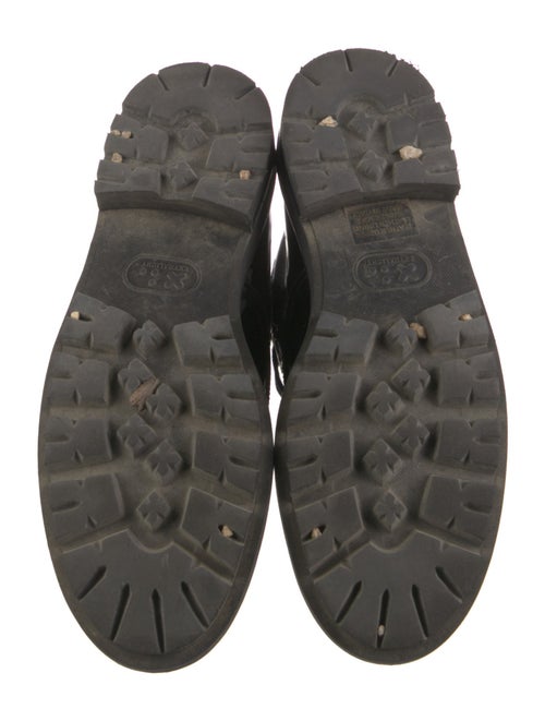 AGL Patent Leather Printed Combat Boots