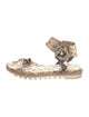 AGL Leather Animal Print Gladiator Sandals