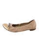AGL Leather Chain-Link Accents Ballet Flats