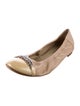 AGL Leather Chain-Link Accents Ballet Flats