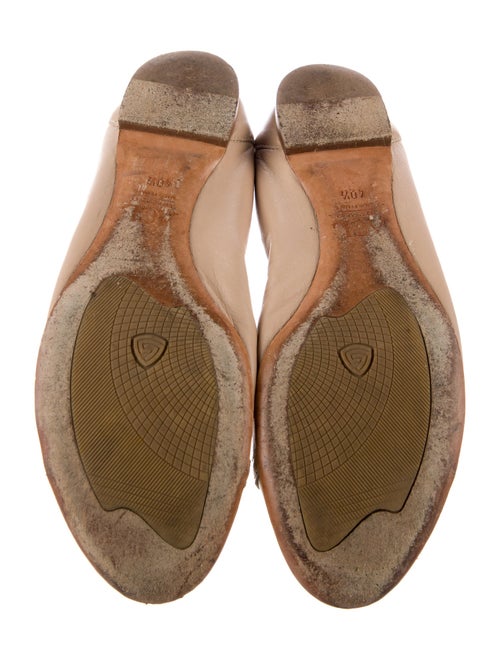 AGL Leather Chain-Link Accents Ballet Flats