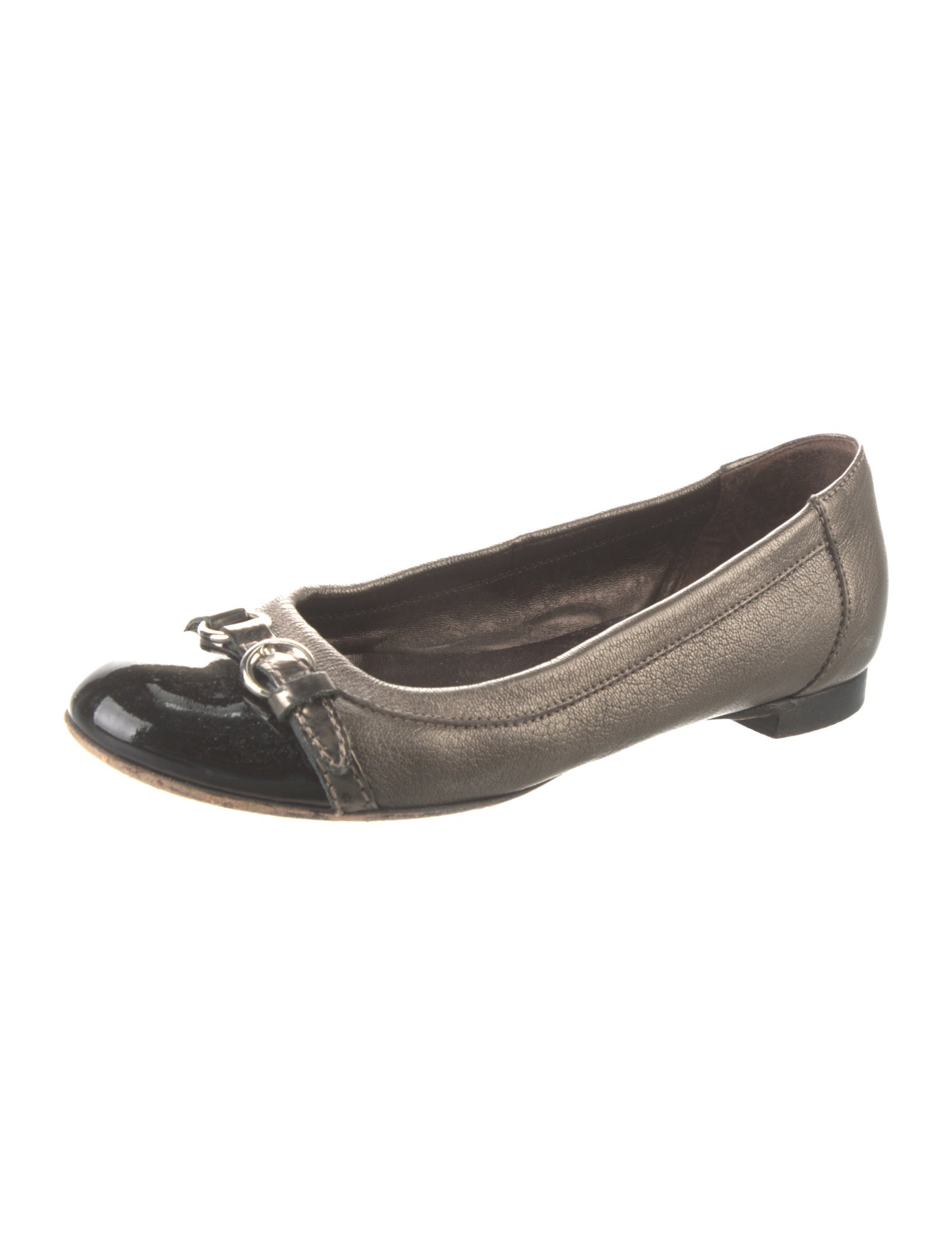 AGL Leather Colorblock Pattern Ballet Flats