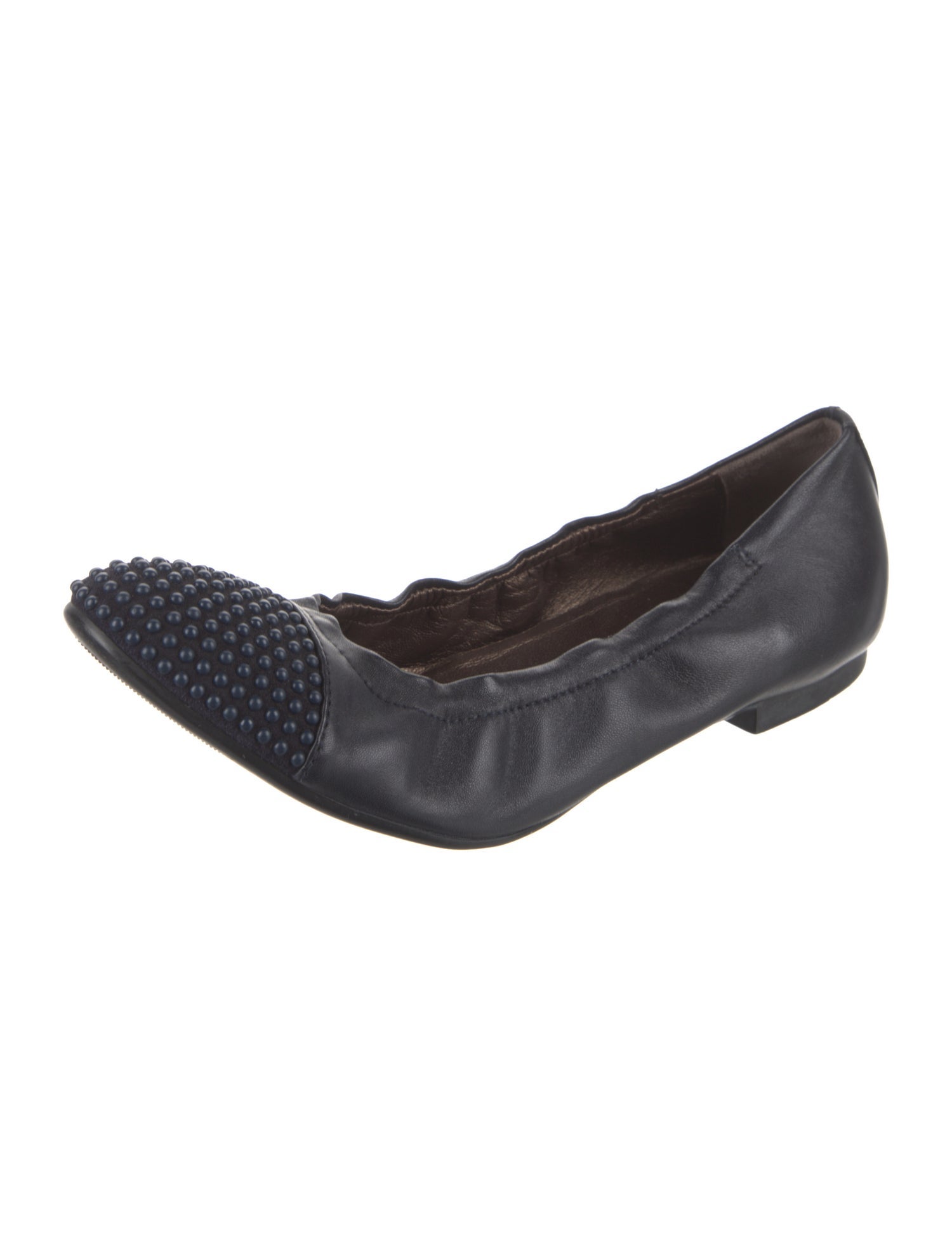 AGL Leather Studded Accents Ballet Flats