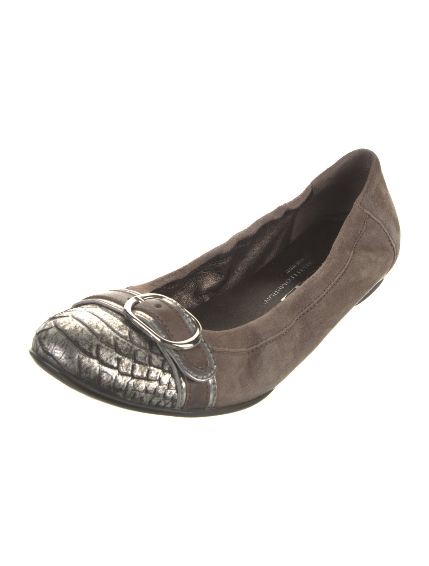 AGL Suede Animal Print Ballet Flats