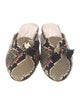 AGL Embossed Leather Floral Print Mules