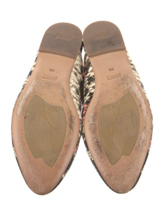 AGL Embossed Leather Floral Print Mules