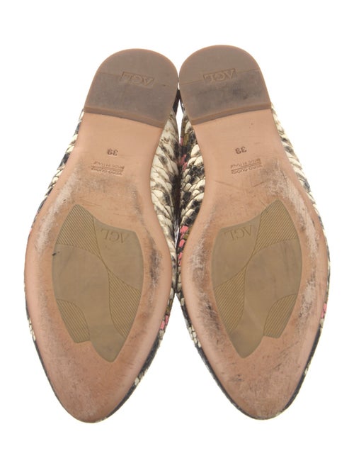 AGL Embossed Leather Floral Print Mules