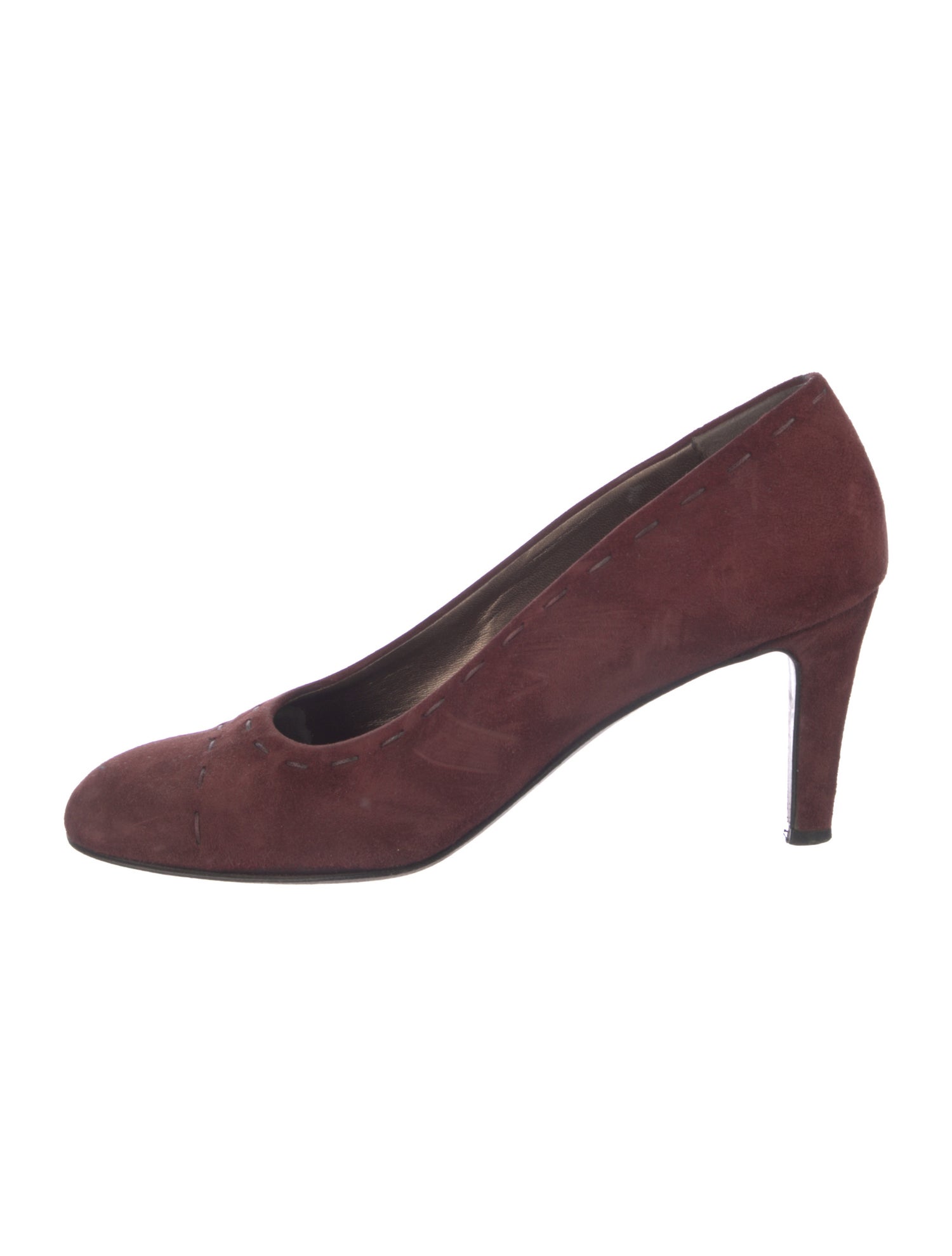 AGL Suede Whipstitch Trim Pumps