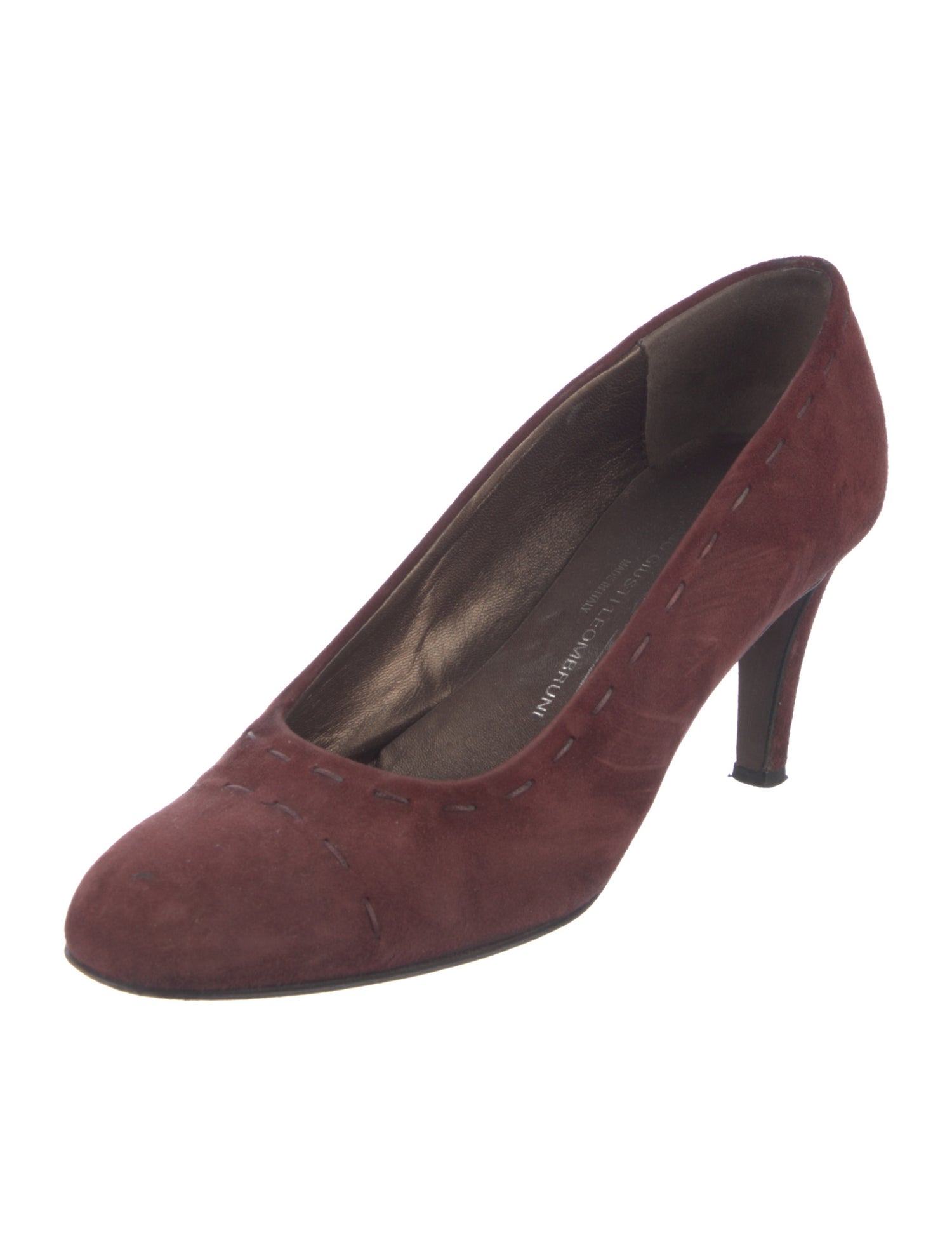 AGL Suede Whipstitch Trim Pumps