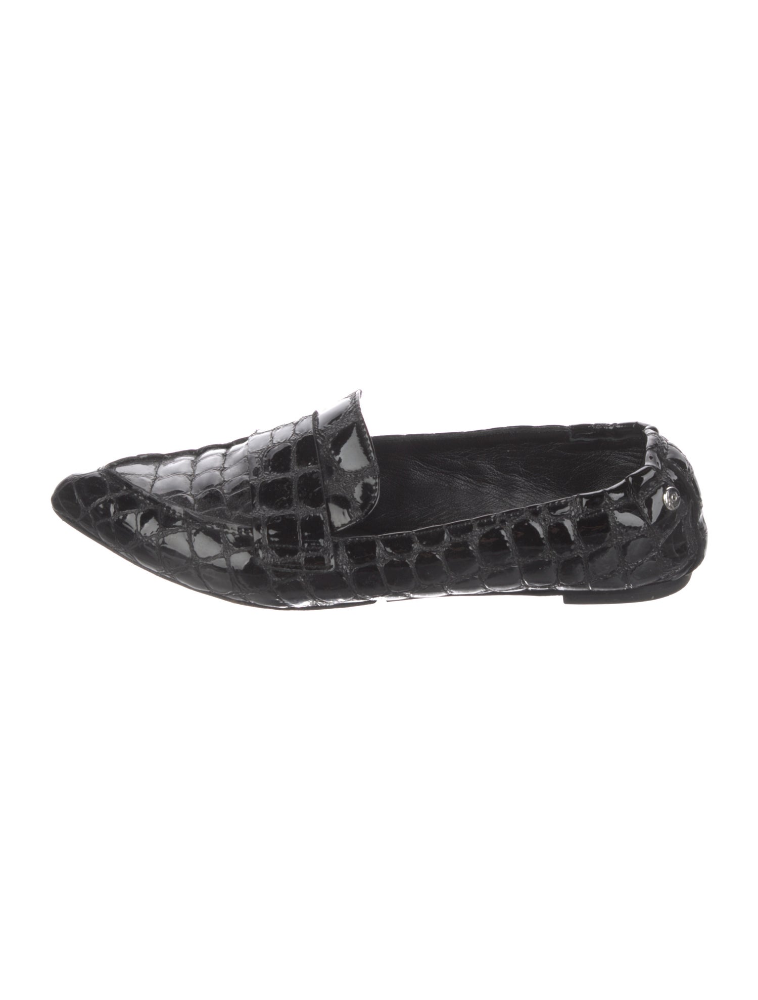 AGL Patent Leather Animal Print Loafers